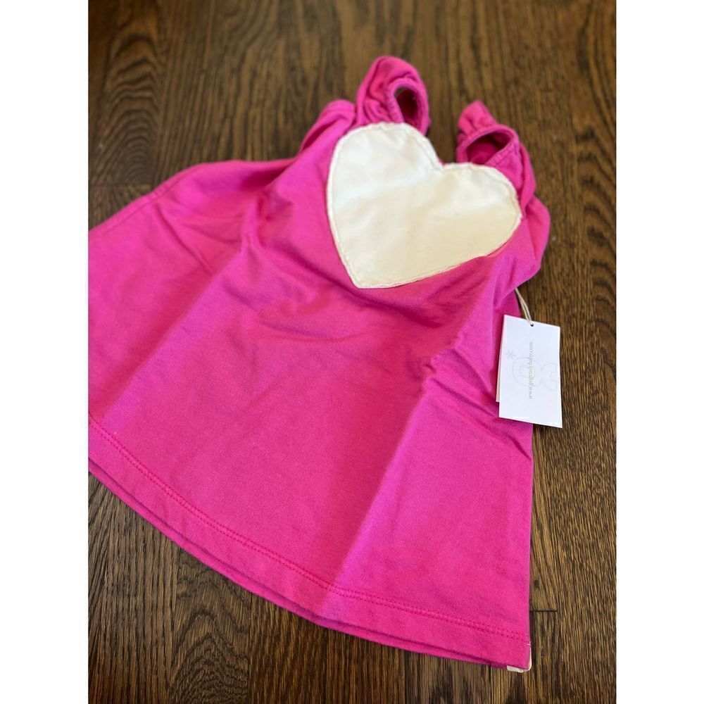 GO GENTLY BABY Heart Appliqué Knit Jersey Dress Size 12-18 Months